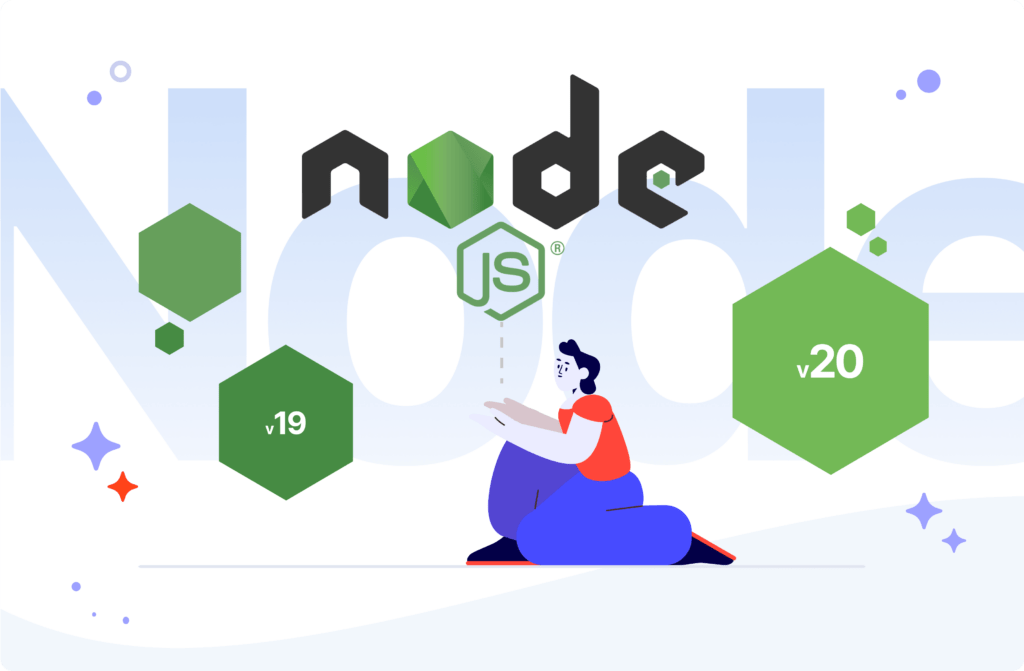 Imagem de uma moça programando no node.js