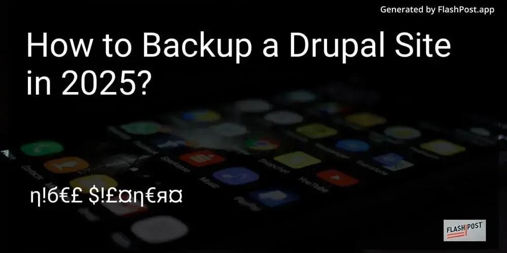 Backup do site Drupal