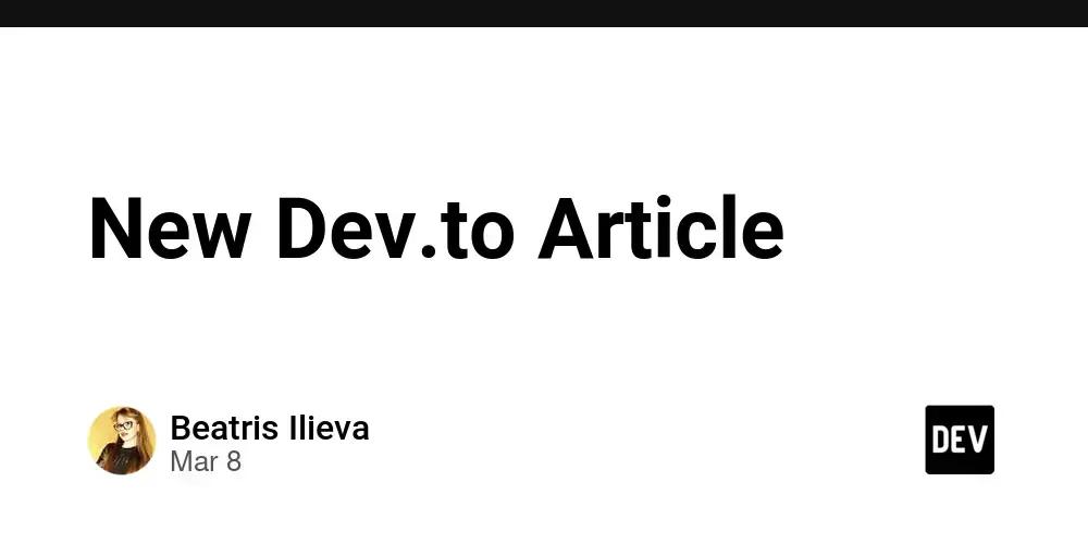 New Dev.to Article