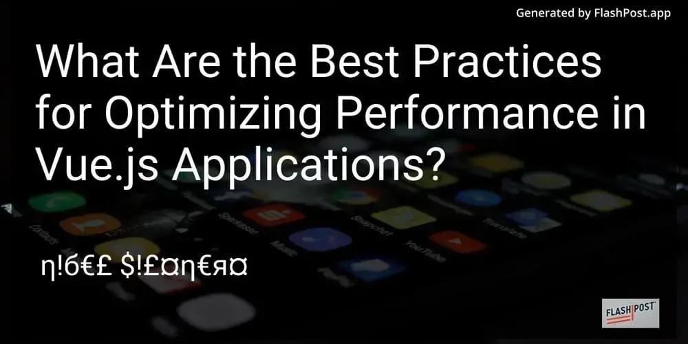 Otimização de performance de Vue.js